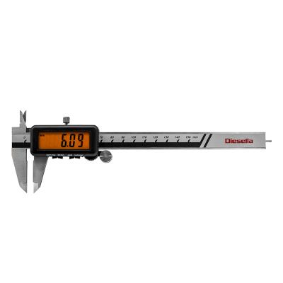 Digital skydelære 0-150x0,01 mm med ABS og kæbelængde 40 mm (ORANGE farvedisplay)